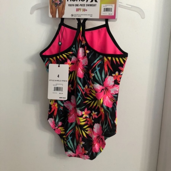 NWT, Hurley, Girls one piece swimsuit - Picture 3 of 7